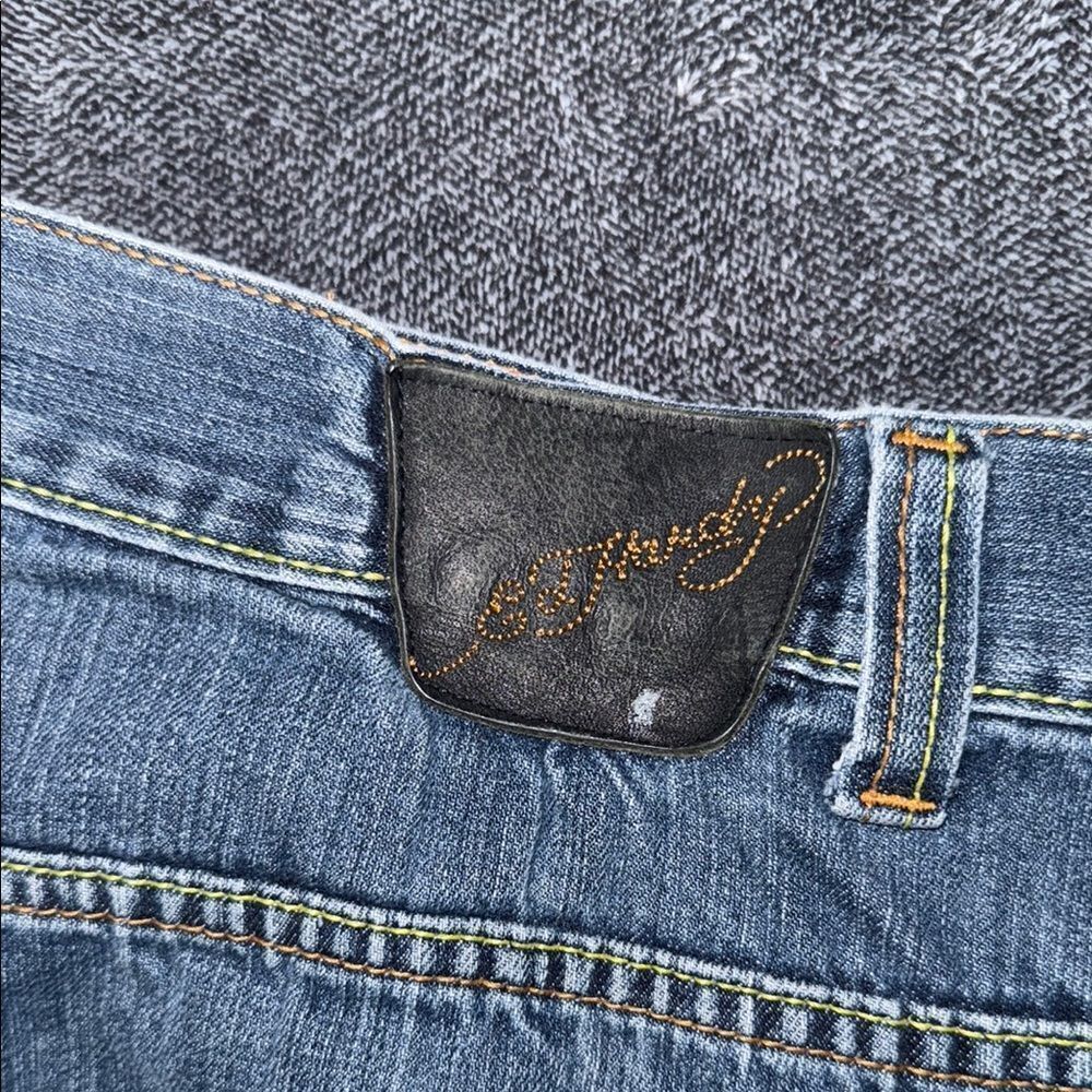 Stylish Blue Denim Jeans with Patchwork - Picture 6 of 13